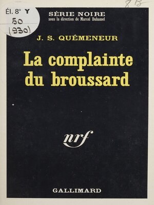 cover image of La complainte du broussard